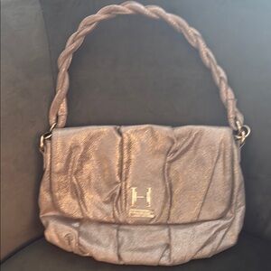 Halston Heritage Gold Purse and Gold-Toned Hardware & Beautiful Braided Handle